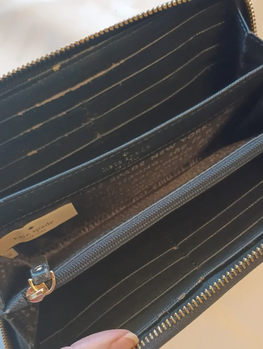 Kate spade zip around wallet animal leopard print